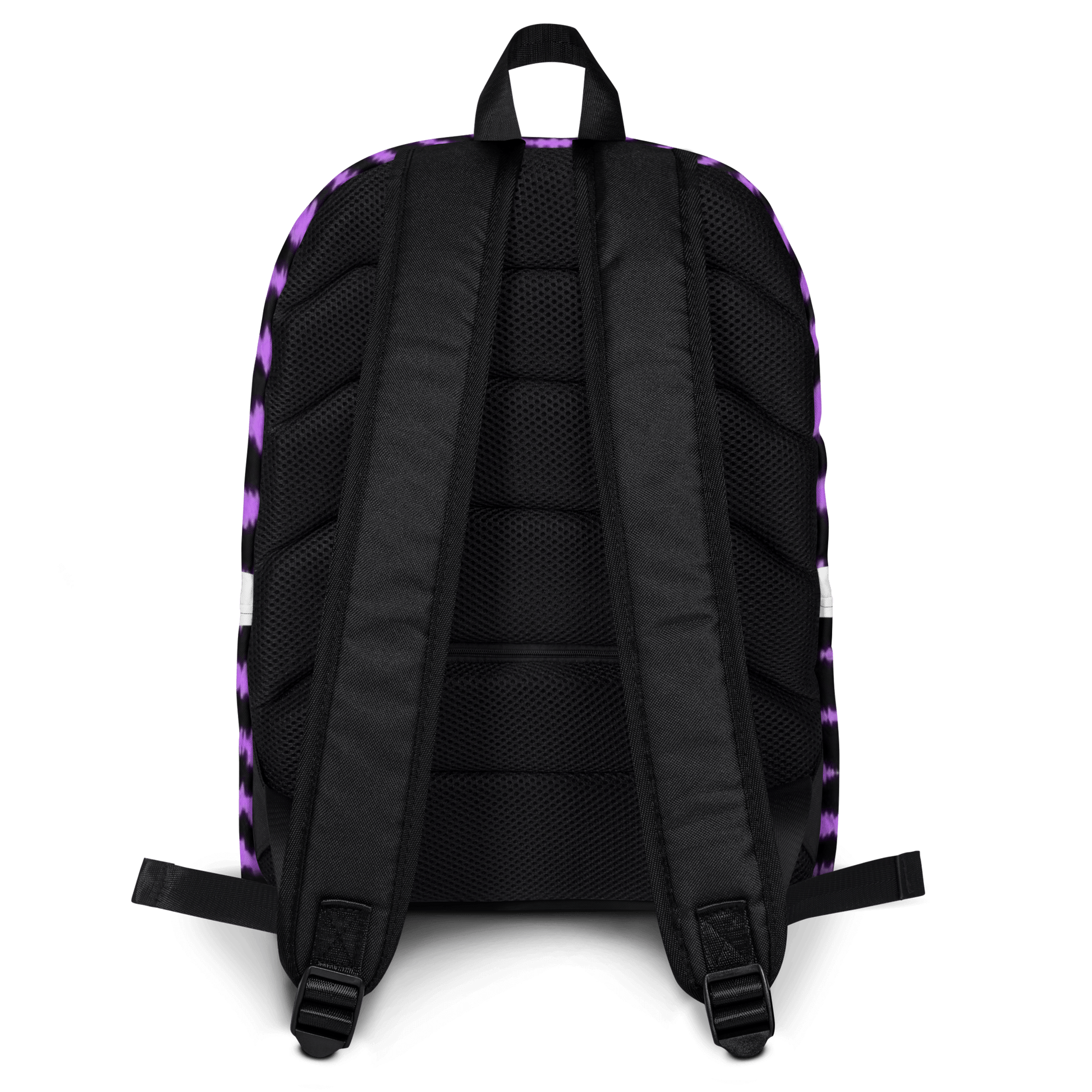 🔵 ESPIRAL MORADA 🔵 - Mochila URBAN Unisex 🔵 vista trasera mostrando diseño único y moderno con espalda acolchada.