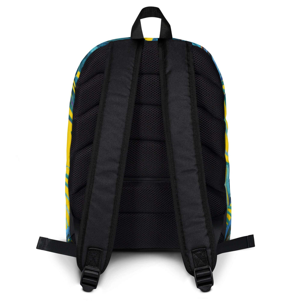 Mochila Tukan Urban Unisex - Vista posterior con diseño colorido y correas acolchadas, ideal para estilo streetwear.