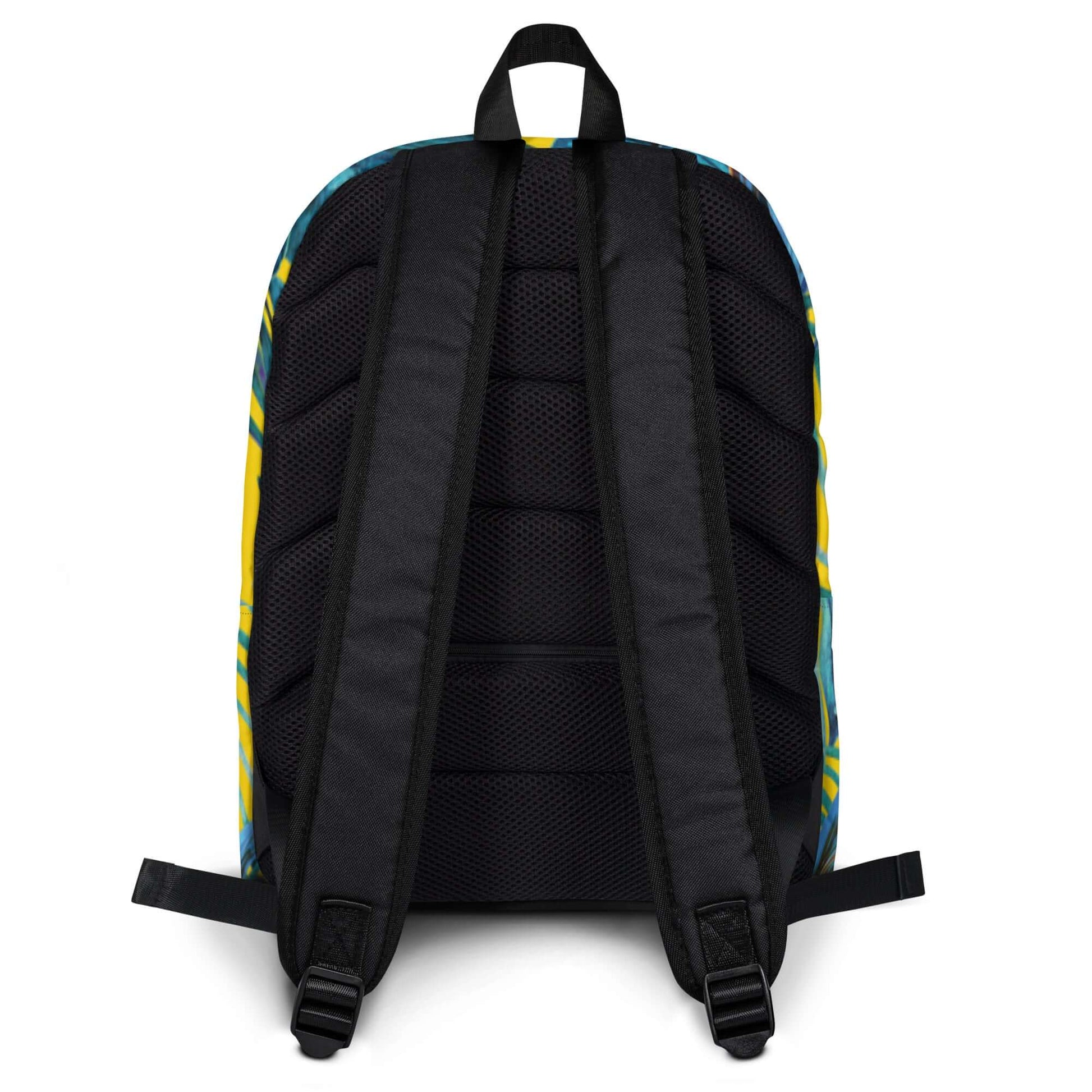 Mochila Tukan Urban Unisex - Vista posterior con diseño colorido y correas acolchadas, ideal para estilo streetwear.