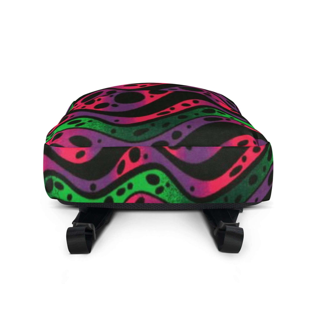 MOCHILA LUNARES - Mochila URBAN Unisex con diseño llamativo en tonos verde y rosa, ideal para cualquier estilo urbano.