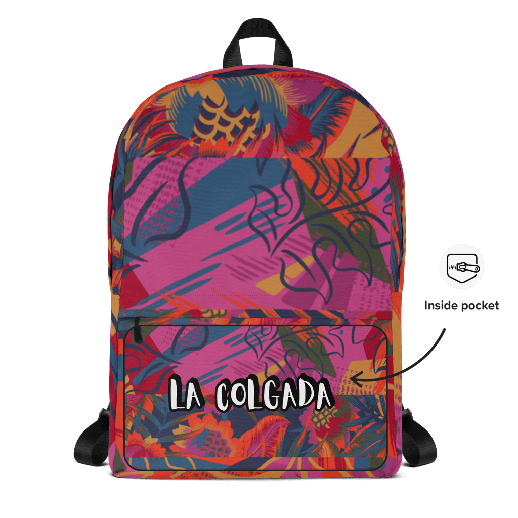 🔵 FLORES 🔵 - Mochila URBAN Unisex 🔵 con diseño colorido y estampado floral de La Colgada.