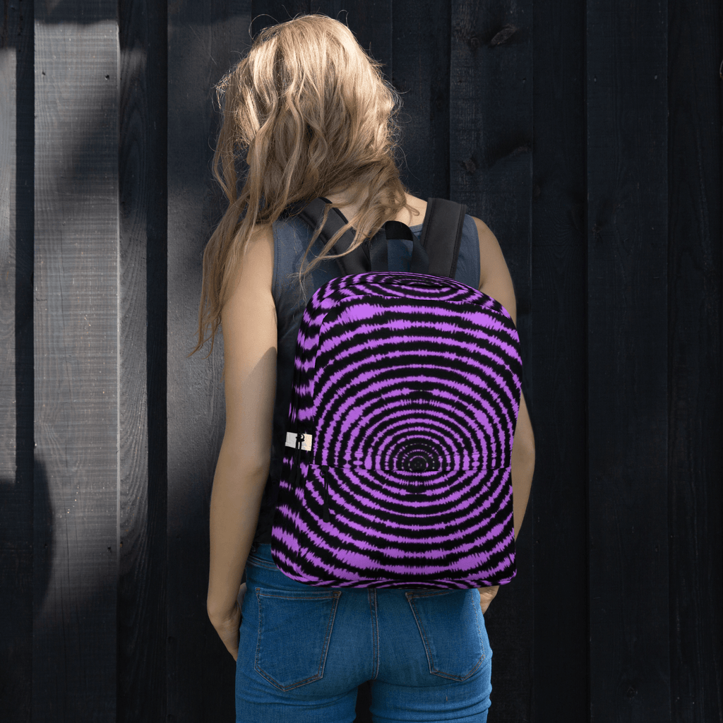 🔵 ESPIRAL MORADA 🔵 - Mochila URBAN Unisex 🔵 con diseño de espiral morada, ideal para un estilo streetwear.