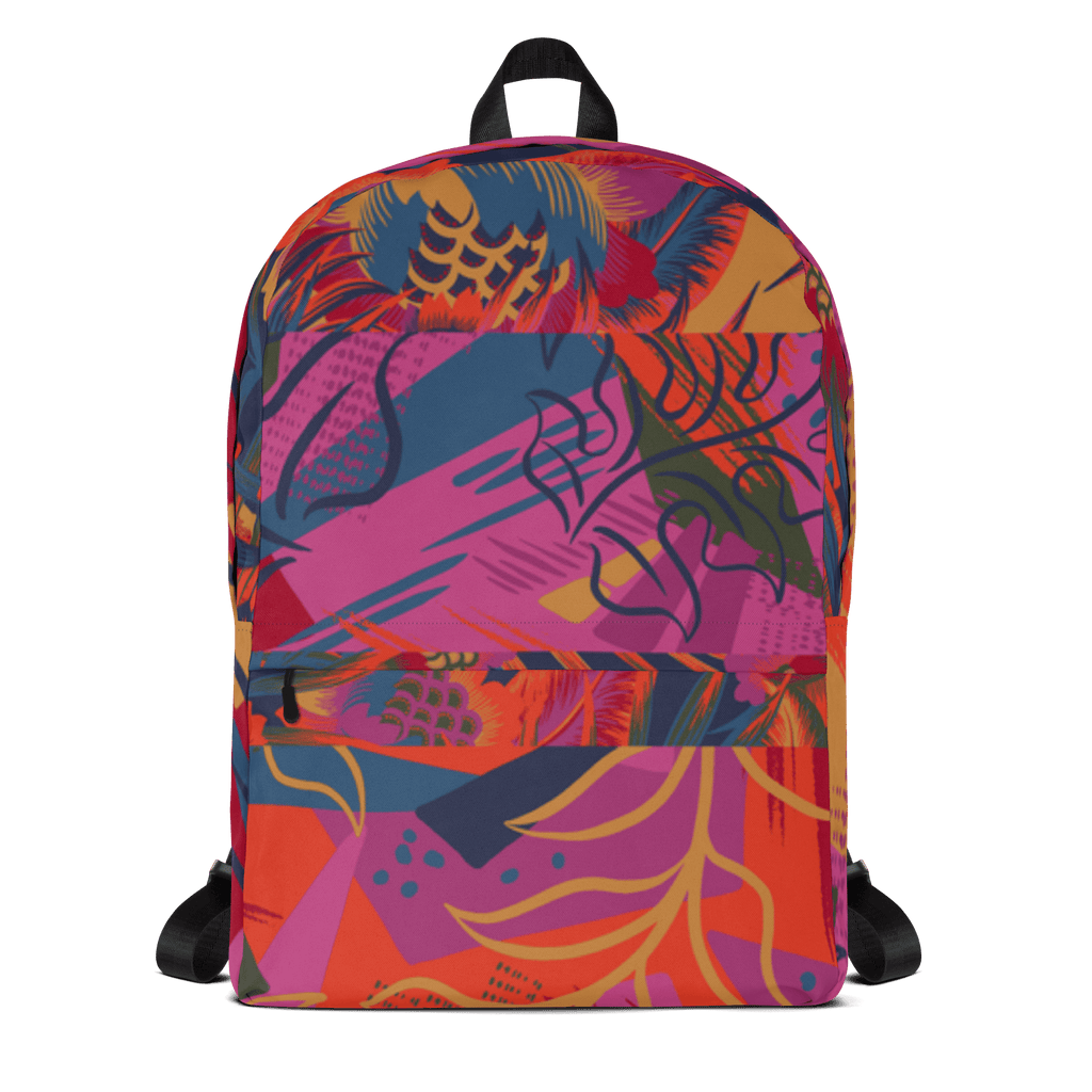 🔵 FLORES 🔵 - Mochila URBAN Unisex 🔵 con estampado floral vibrante y diseño urbano único.