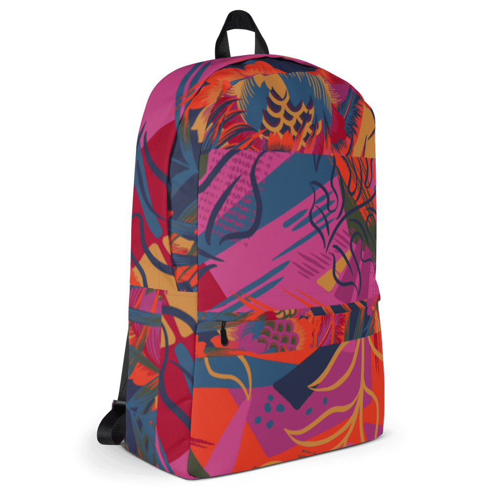 🔵 FLORES 🔵 - Mochila URBAN Unisex 🔵 colorida con estampado vibrante y diseño urbano exclusivo de La Colgada.