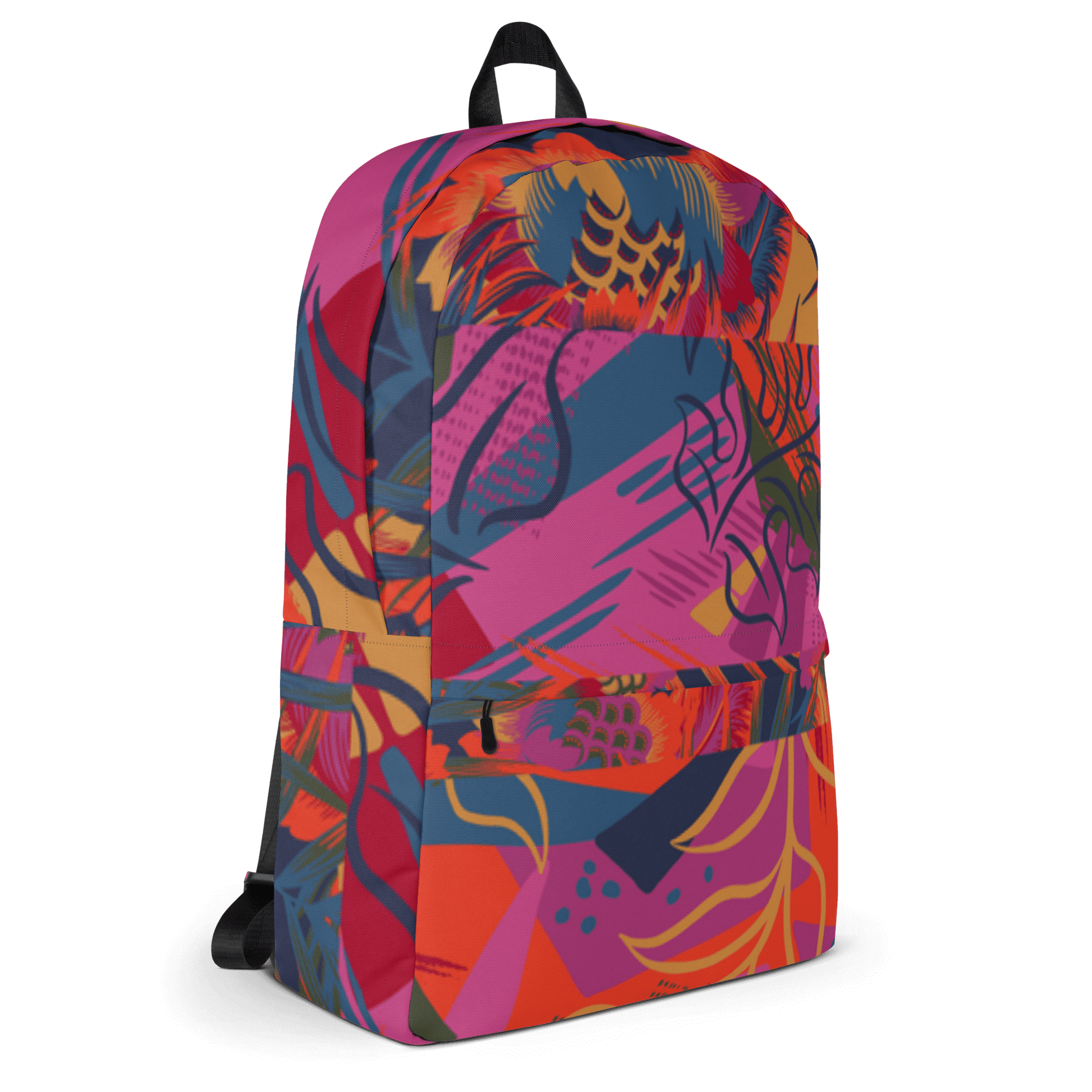 🔵 FLORES 🔵 - Mochila URBAN Unisex 🔵 colorida con estampado vibrante y diseño urbano exclusivo de La Colgada.