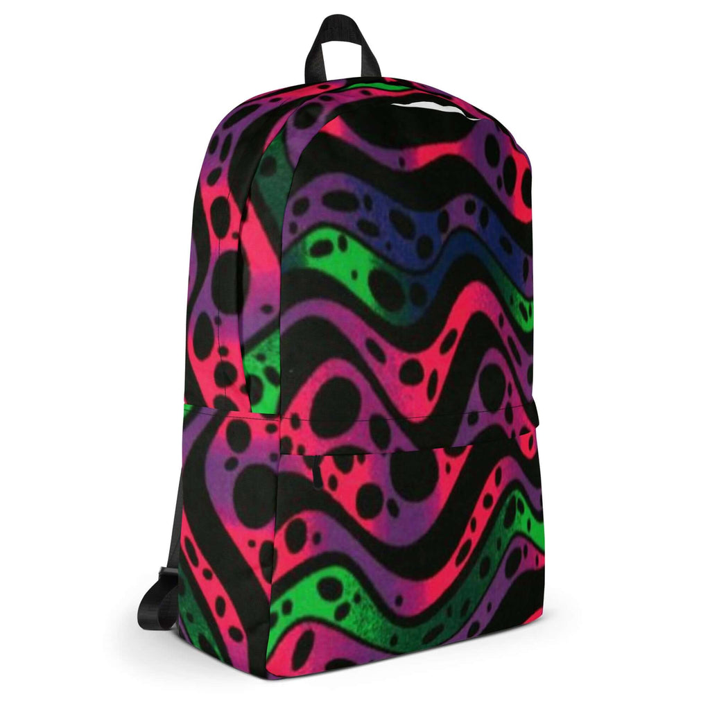 Mochila LUNARES URBAN con diseño colorido y moderno en patrón de lunares, ideal para un estilo streetwear.