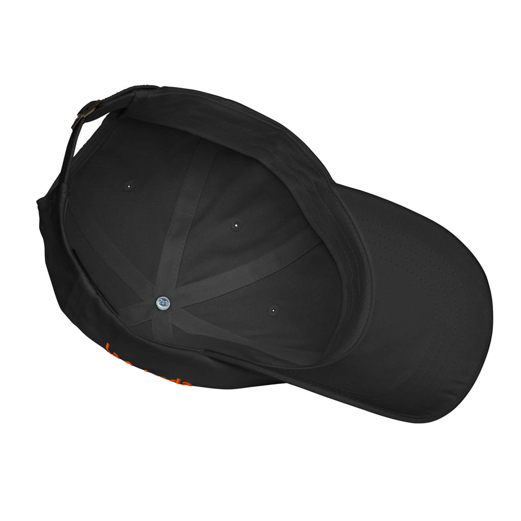 GORRA PROHIBIDO - Vista superior de la gorra bordada URBAN en color negro, ideal para un estilo streetwear unisex.