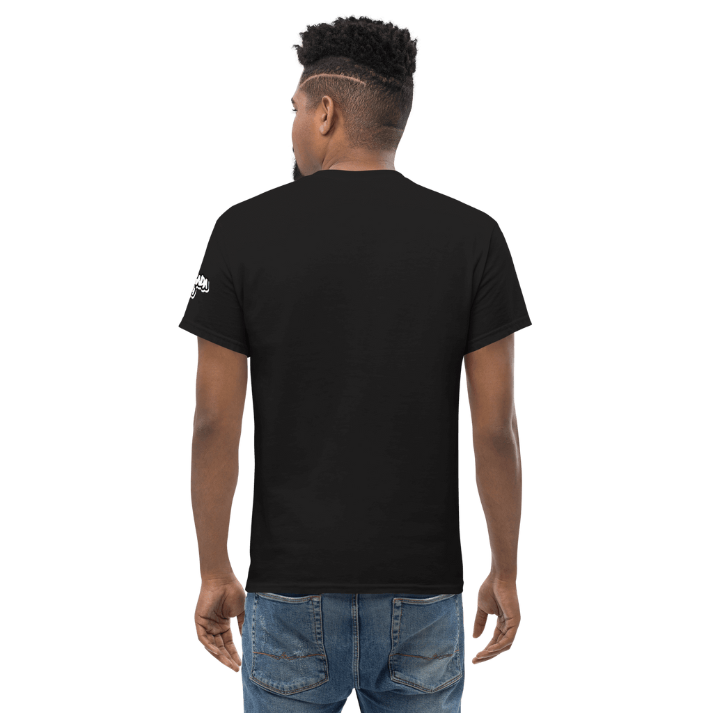 🔵💀 CALAVERA - Camiseta Unisex 🎯 Vista trasera de camiseta negra, diseño exclusivo CALAVERA, estilo urbano y unisex.