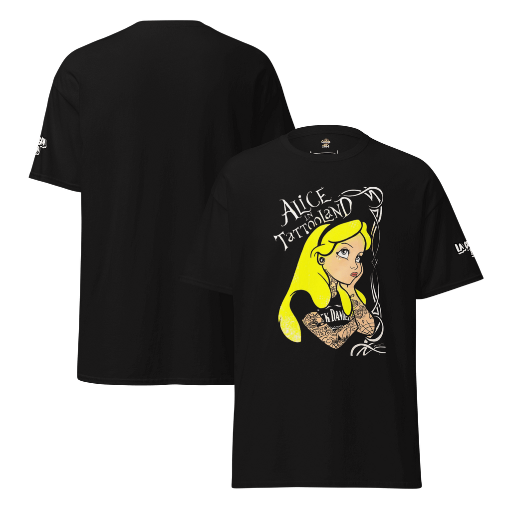 🔵👸 ALICIA EN TATTOOLAND 🎯 - Camiseta Unisex con diseño exclusivo y estilo streetwear moderno.