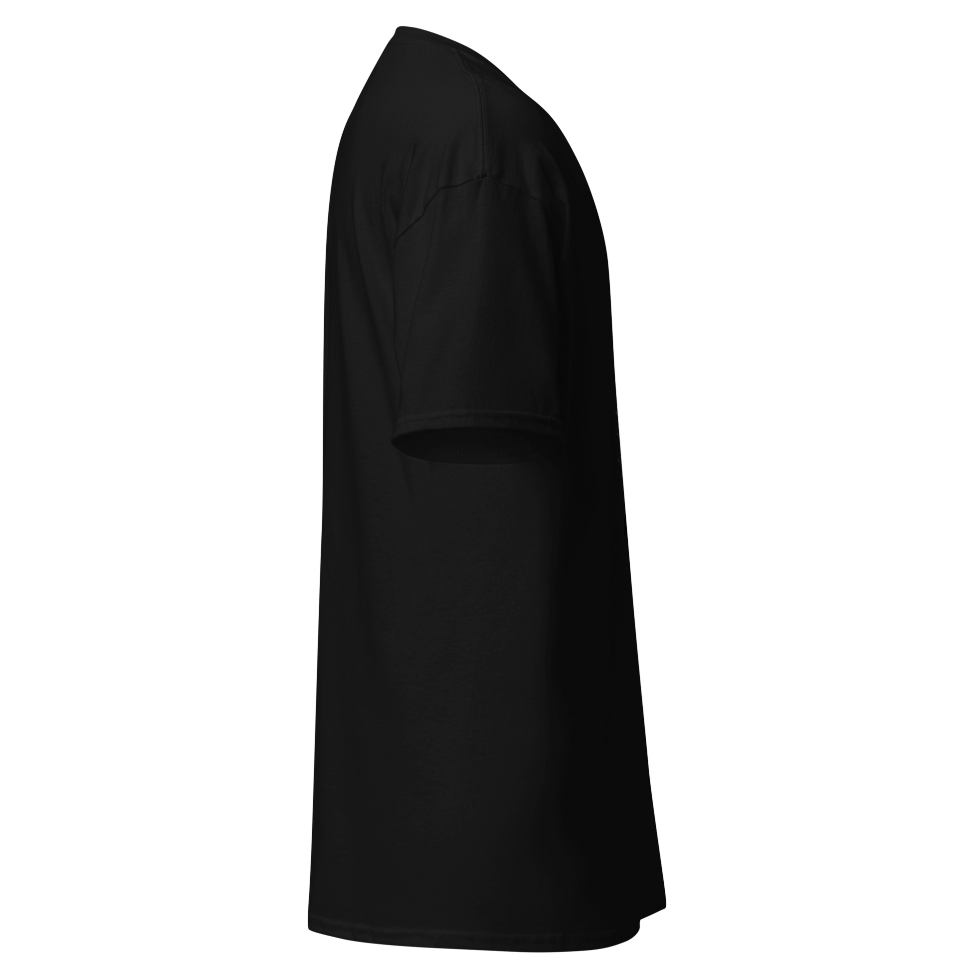 🔵💀 CALAVERA - Camiseta Unisex 🎯 vista lateral de camiseta negra 100% algodón estilo urbano