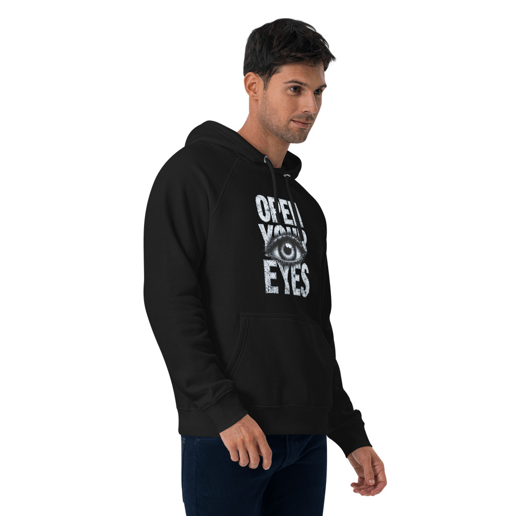 SUDADERA URBAN EYES - UNISEX ¡Todas las miradas en tu estilo! modelo negro con diseño exclusivo EYES.
