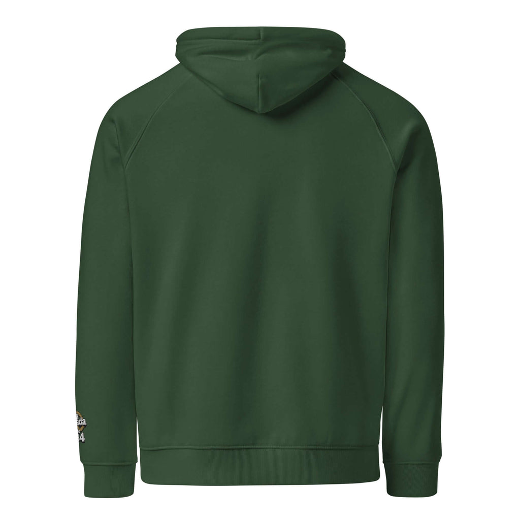 SUDADERA THOR en color verde, vista trasera, diseño unisex con capucha, ideal para comodidad y estilo nórdico.