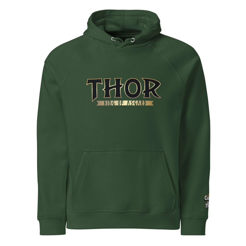 Sudadera THOR verde con capucha, diseño unisex, estilo nórdico y cómodo, SUDADERA ideal para fanáticos.
